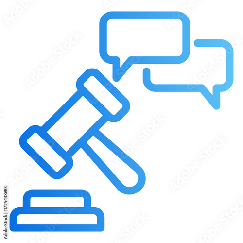 legal debate Gradient icon