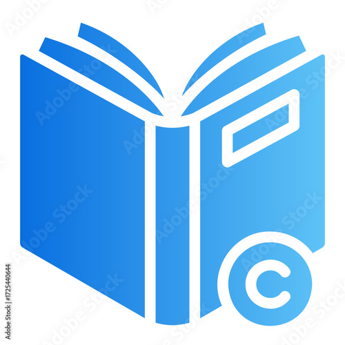 copyright bool Gradient icon