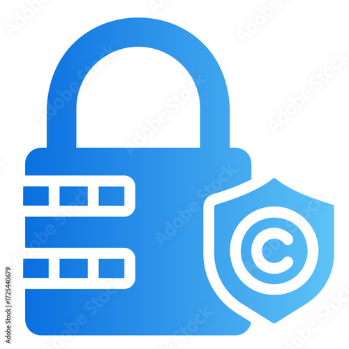 copyright protection Gradient icon