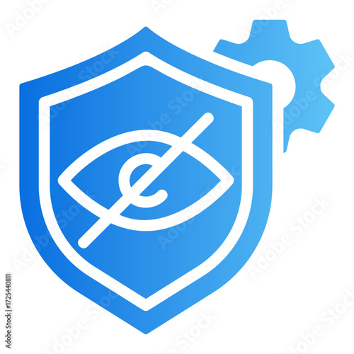 privacy protection Gradient icon
