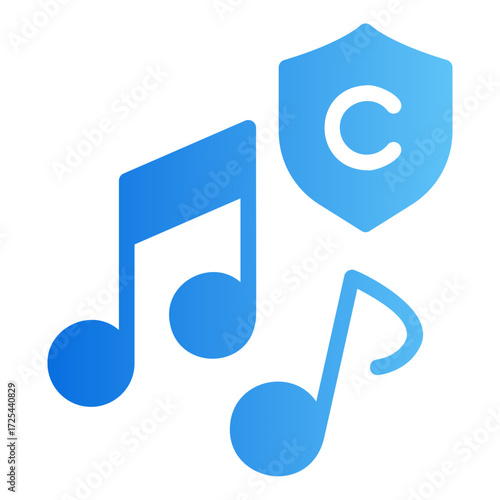 music copyright Gradient icon