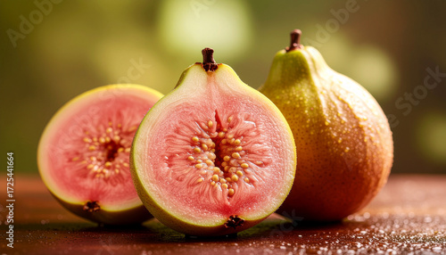 Guava Skin Porosity Tropical Freshness Background for Food Wellness Branding