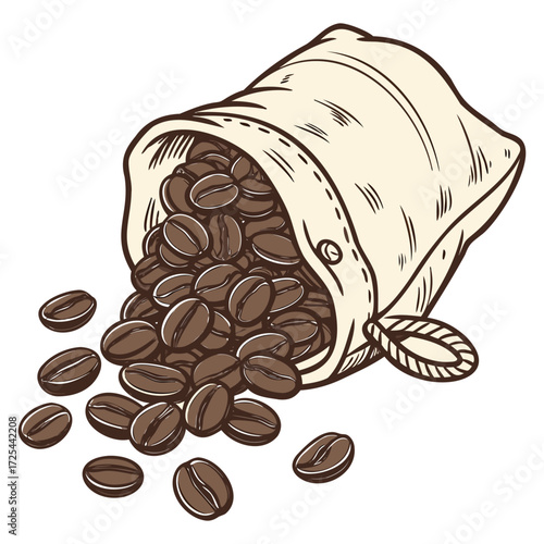 Premium Coffee Bean Illustration
