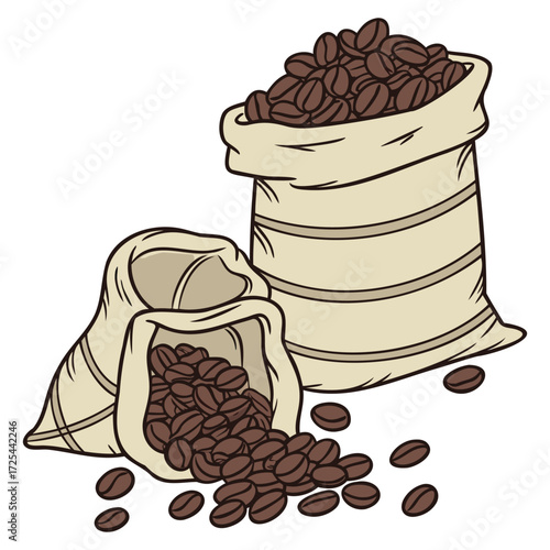 Premium Coffee Bean Illustration
