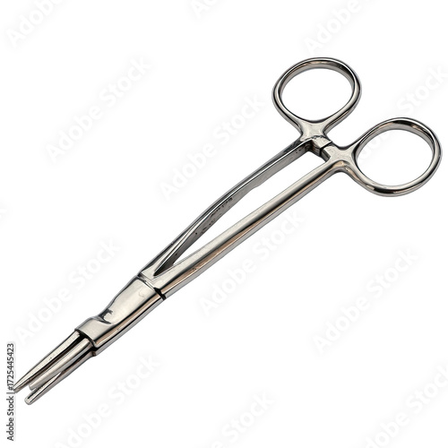 Stainless steel medical forceps with a pointed tip