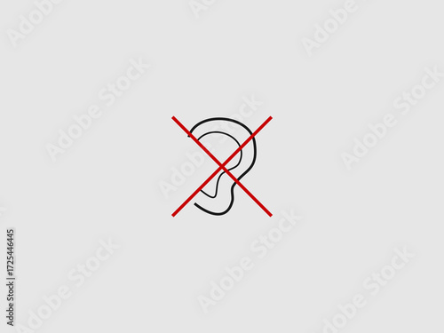 a simple line drawing of a human outer ear