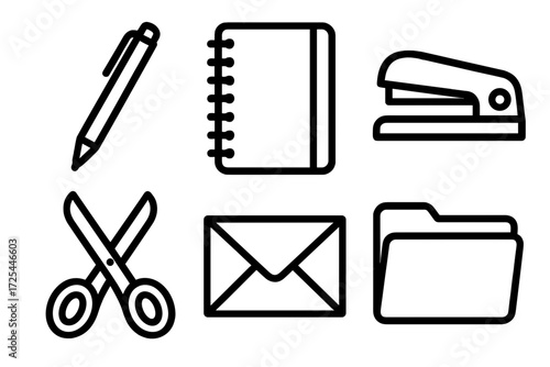 Vector Illustration of Office Icons
