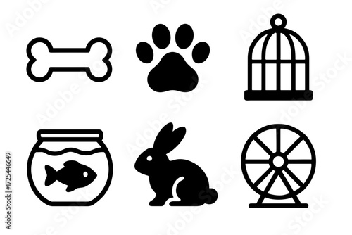 Vector Illustration of Pet Icons