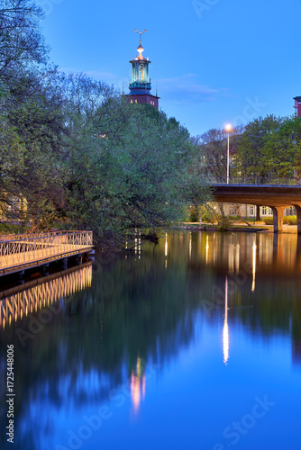 Canvas Print Canal in stockholm
