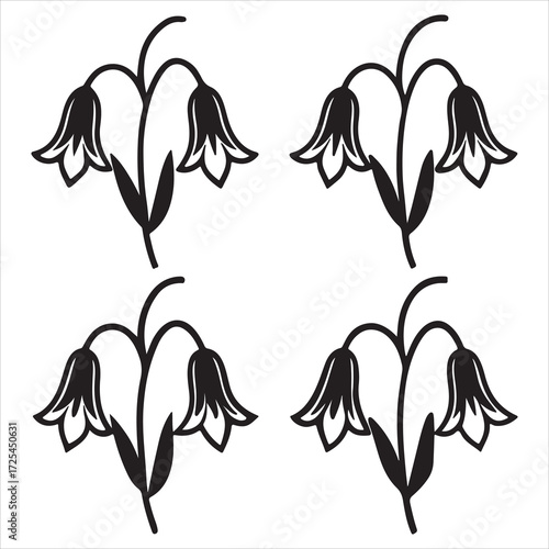 An Enchanted and Delicate Bluebell Flower, a Bell Shaped Hyacinthoides Woodland Bloom with Drooping Petals Symbolizing Springtime Constancy
