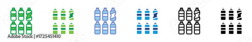 Differentiation Icon Set – Unique Product, Branding, Market Strategy, Distinction, Identity, Business Concept