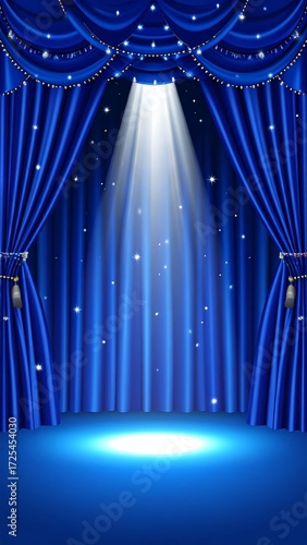 Stage curtain spotlight