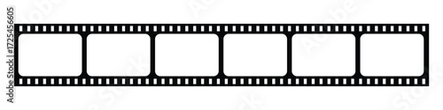 Vector art of film strip with blank frames