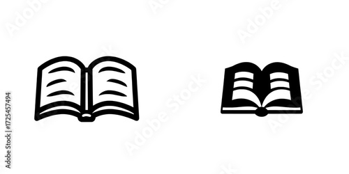 A minimalist black silhouette of a closed book with a bookmark, ideal for educational, literary, or reading-related projects, is represented by the Simple Book Icon