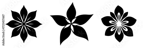 The Simple Flower Icon embodies a minimalist and elegant black flower design, representing beauty, growth, and new beginnings, ideal for various digital applications