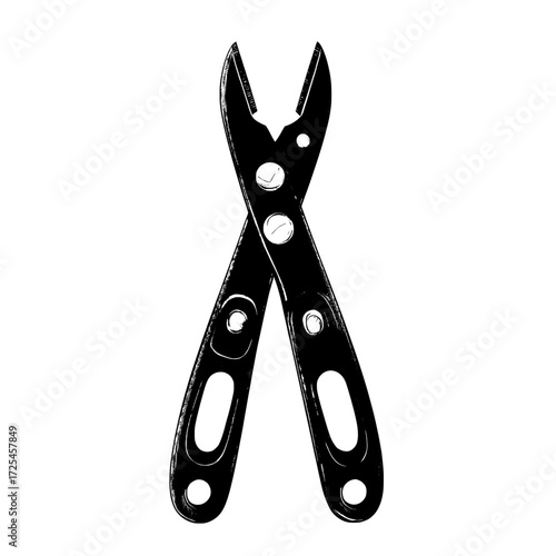 A detailed illustration of sharp, sturdy gardening shears, perfect for pruning, trimming, and shaping plants, is presented with the title ‘Sharp Gardening Shears