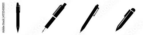 The Simple Pen Icon is a sleek and minimalist representation of a classic pen, perfect for inclusion in presentations, documents, or websites that demand a clean and professional look