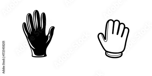 A gloved hand's simple yet powerful silhouette is the essence of the Protective Hand, conveying safety, cleanliness, and protection