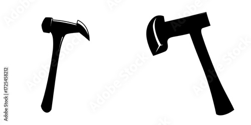 The Hammer Icon is characterized by its simplicity and bold black design, making it suitable for various applications including construction, DIY, and home improvement