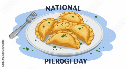 Vector illustration national pierogi day