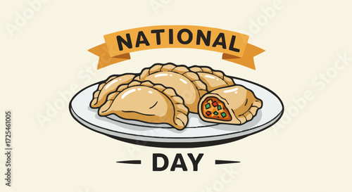Vector illustration national pierogi day