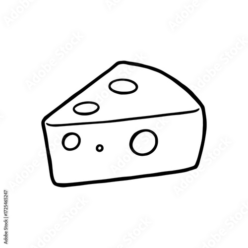 simple outline of a cheese wedge
