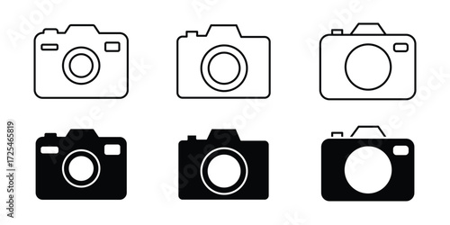 Vector art of set of camera icon. photography logo symbol. vector illustration 