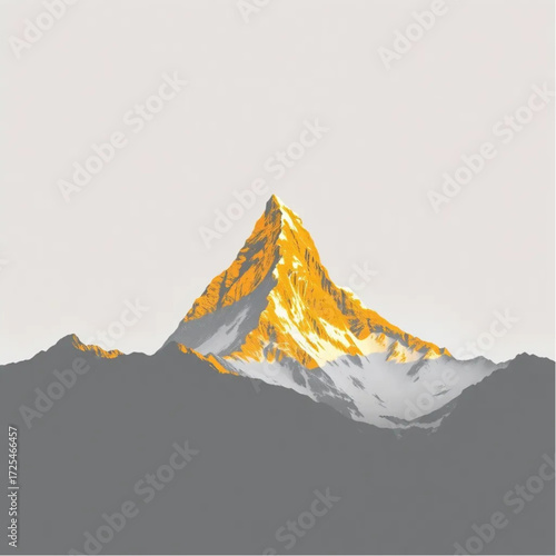 A photorealistic depiction of Matterhorn during golden hour in summer, under windy conditions, capturing unique natural textures and atmospheric mood.