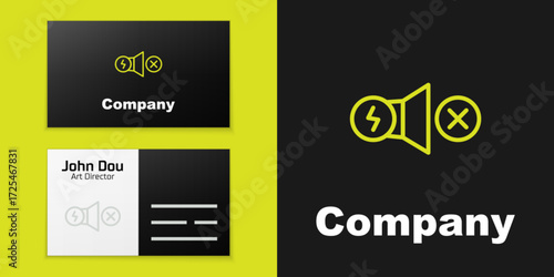 Logotype line Electric motor icon isolated on black background. Logo design template element. Vector