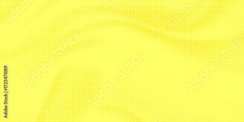 Pop art lemon yellow background in retro comic book style with dotted design, vector illustration eps10