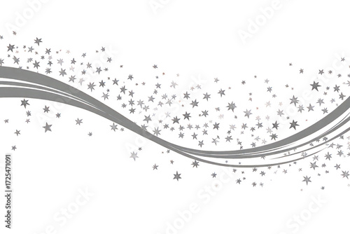 Abstract Silver Sparkling Wavy Lines Background