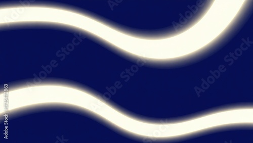 Wavy luminous lines against a dark blue background, creating a s