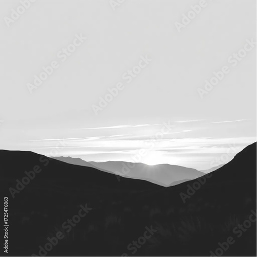 A cinematic depiction of Scottish Highlands during dawn in summer, under windy conditions, capturing unique natural textures and atmospheric mood.