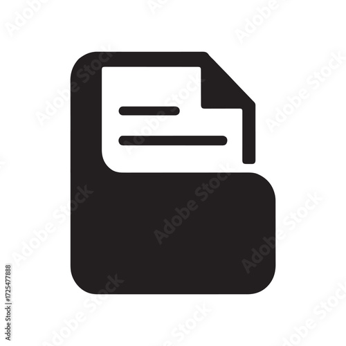 Document Holder Modern Solid File Icon