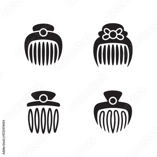 Hair Jewelry Clip Solid Stylish Design Pack