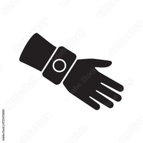 Wrist Cuff Elegant Solid Style Icon