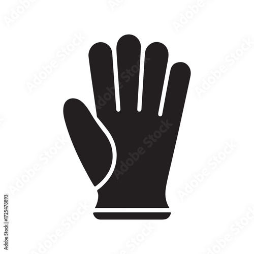 Leather Gloves Classic Solid Design Icon