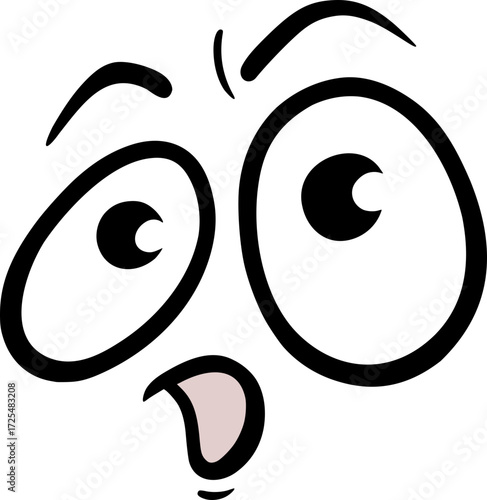 Design of funny expression looking