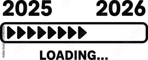 New Year loading progress bar shows anticipation for 2026