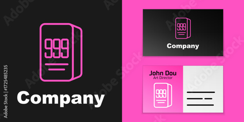 Pink line Gold bars 24k icon isolated on black background. Banking business concept. Logo design template element. Vector