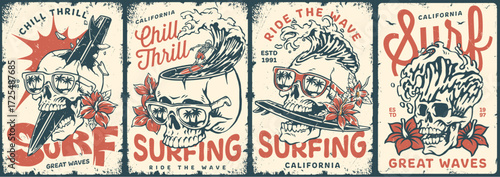 Surfing thrill and adventure in California waves