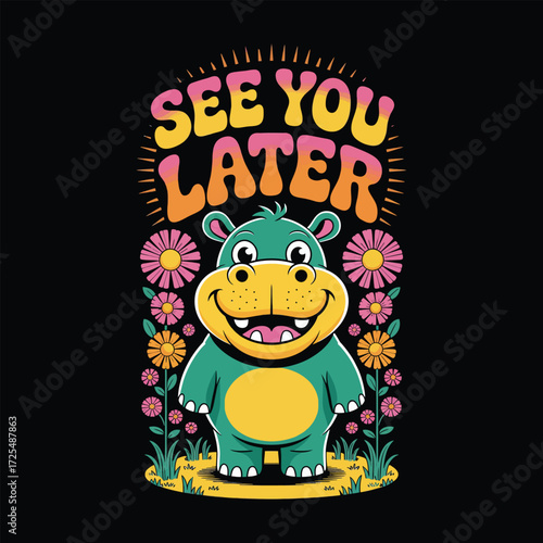 happy birthday card with funny monster