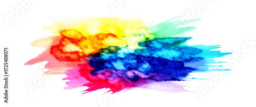 Vector beautiful abstract paint stroke watercolor splash isolated background