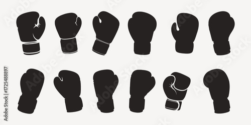 Boxing gloves silhouette