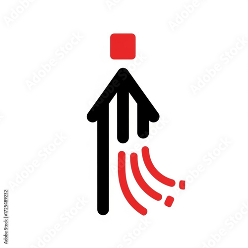 Dynamic abstract silhouette representing upward growth, innovation, and progress with a modern artistic flair
