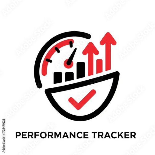 Dynamic business performance tracker icon silhouette signaling growth and success, perfect for modern dashboard interfaces and data-driven presentations