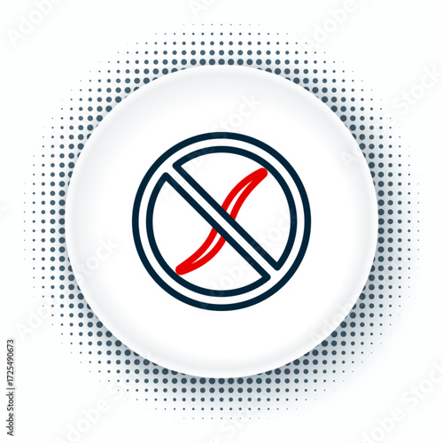 Line Anti worms parasite icon isolated on white background. Colorful outline concept. Vector