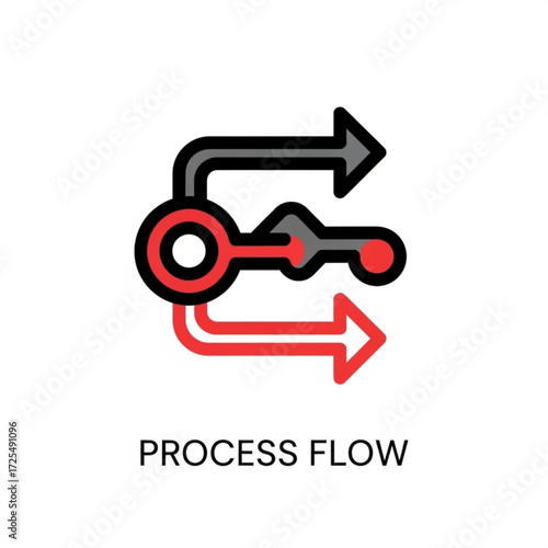 Dynamic process flow silhouette illustrating decision points and sequential steps for streamlined workflows and business operations