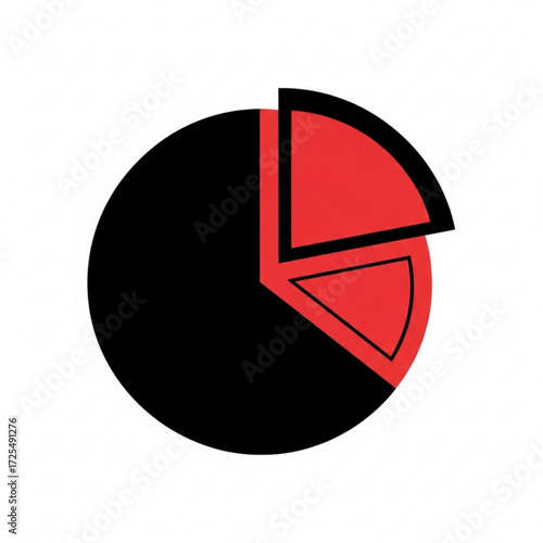 Dynamic pie chart silhouette visualizes business growth and data analysis for compelling presentations and reports