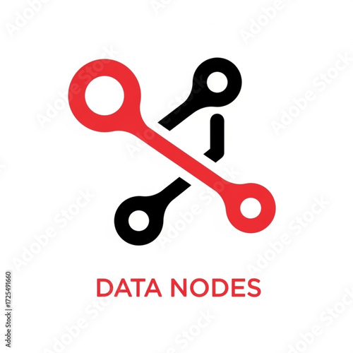 Dynamic interconnected data node silhouette symbolizing network growth and digital connection, perfect for technology concepts